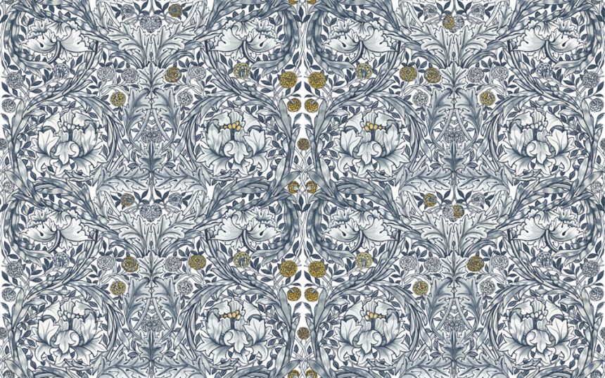 Vlies poszter tapéta, kék, virágok, 125400, William Morris At Home