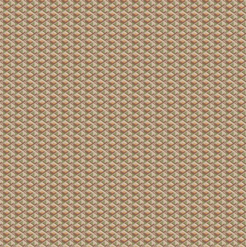 Luxus geometrikus vlies tapéta, rózsaszín-zöld, Z15503, Mini Trend, Zambaiti Parati