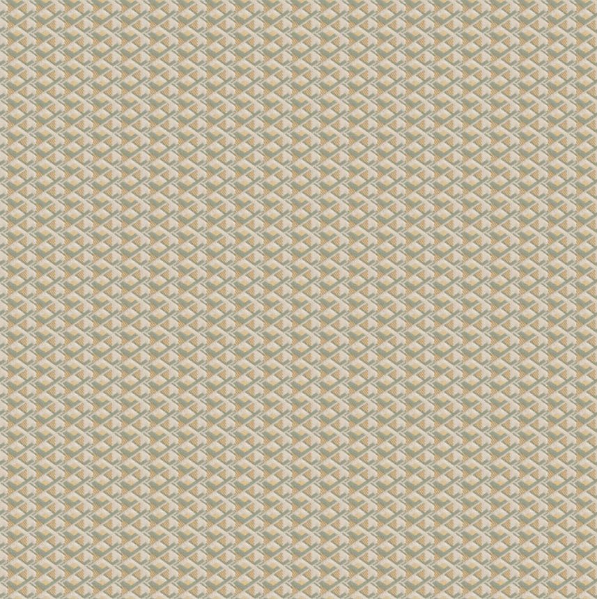 Luxus geometrikus vlies tapéta, zöld, Z15504, Mini Trend, Zambaiti Parati