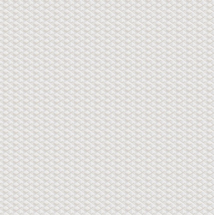 Luxus geometrikus vlies tapéta, fehér-krém, Z15509, Mini Trend, Zambaiti Parati