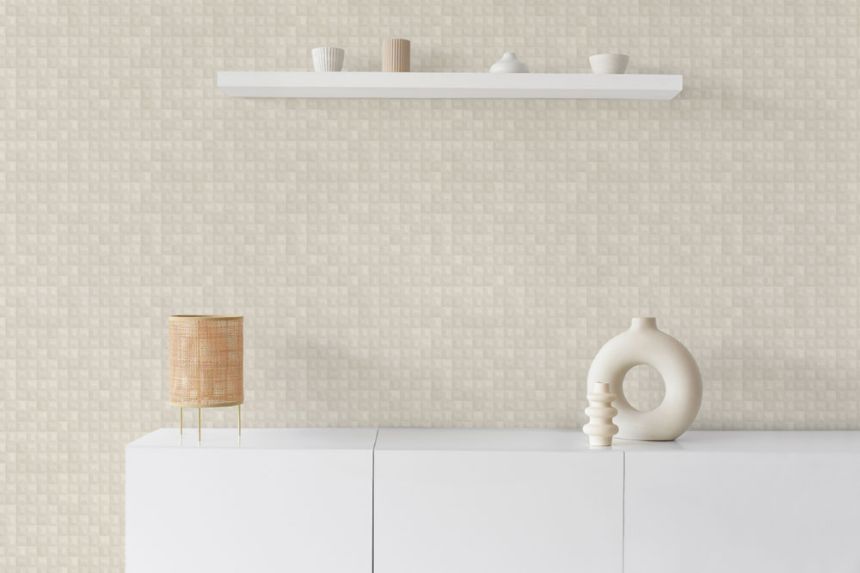 Luxus geometrikus vlies tapéta, szürke, Z15522, Mini Trend, Zambaiti Parati