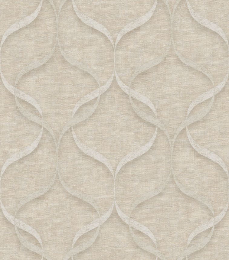 Luxus vlies tapéta, szürke-bézs, ornamentumok, Z15532, Mini Trend, Zambaiti Parati