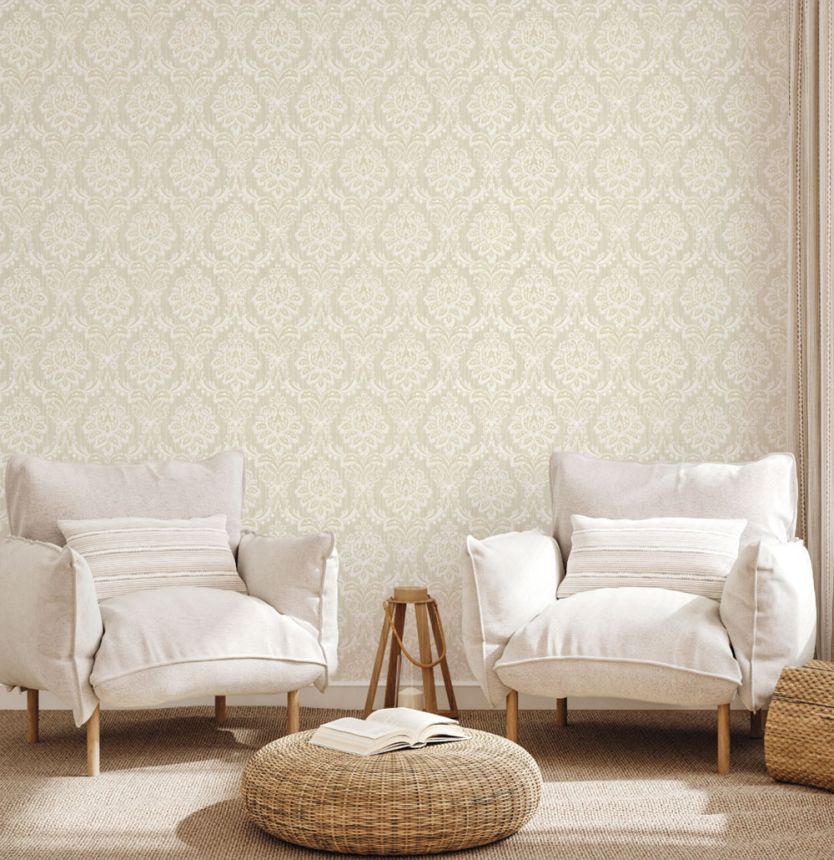 Luxus barokk vlies tapéta, szürke, Z15547, Mini Trend, Zambaiti Parati