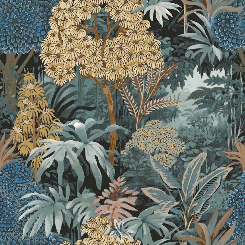 Vlies tapéta, kék, levelek, 15502, Botany House, Cristiana Masi by Parato