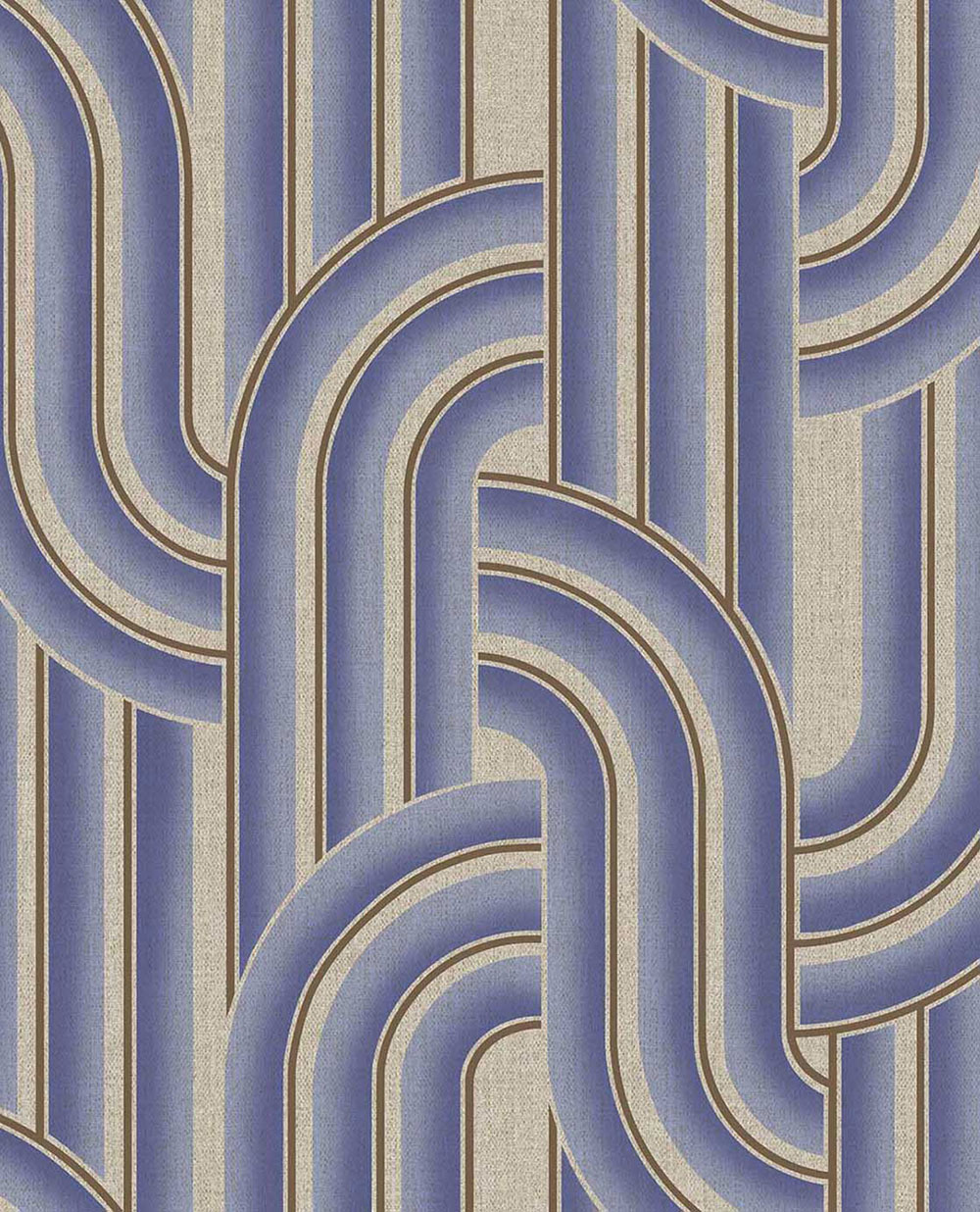 Geometrikus vlies tapéta, kék-bézs, retro, 340566, Groovy, Eijffinger