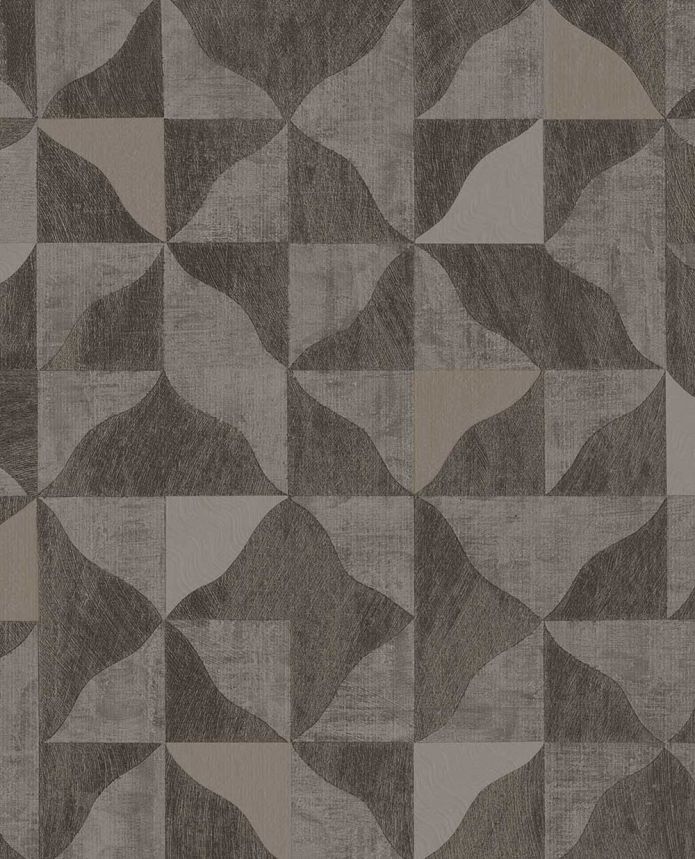 Geometrikus vlies tapéta, barna-szürke, 340324, Sensory Eijffinger