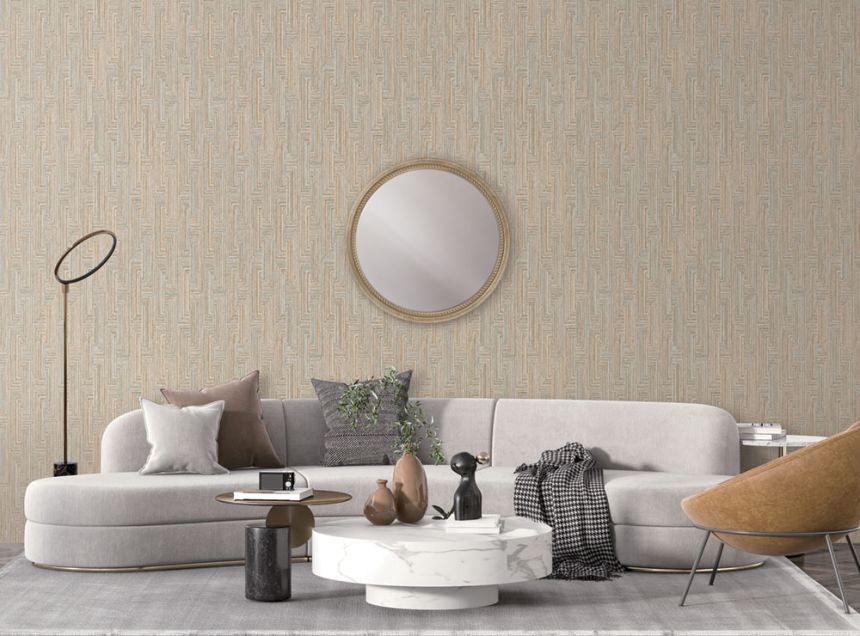 Geometrikus vlies tapéta, fehér-szürke, SA524011, Santa Fe, Design ID