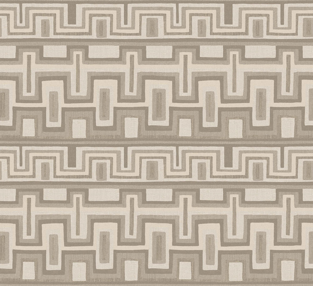 Geometrikus vlies tapéta, bézs, etno, AMA001, Amani, Masureel