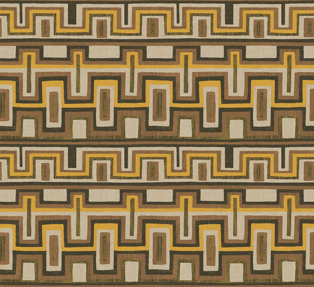 Geometrikus vlies tapéta, barna, etno, AMA002, Amani, Masureel