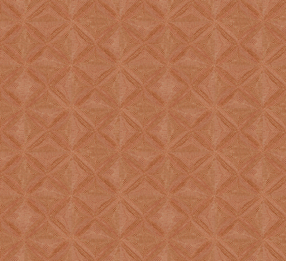 Geometrikus vlies tapéta, barna-piros, etno, AMA102, Amani, Masureel