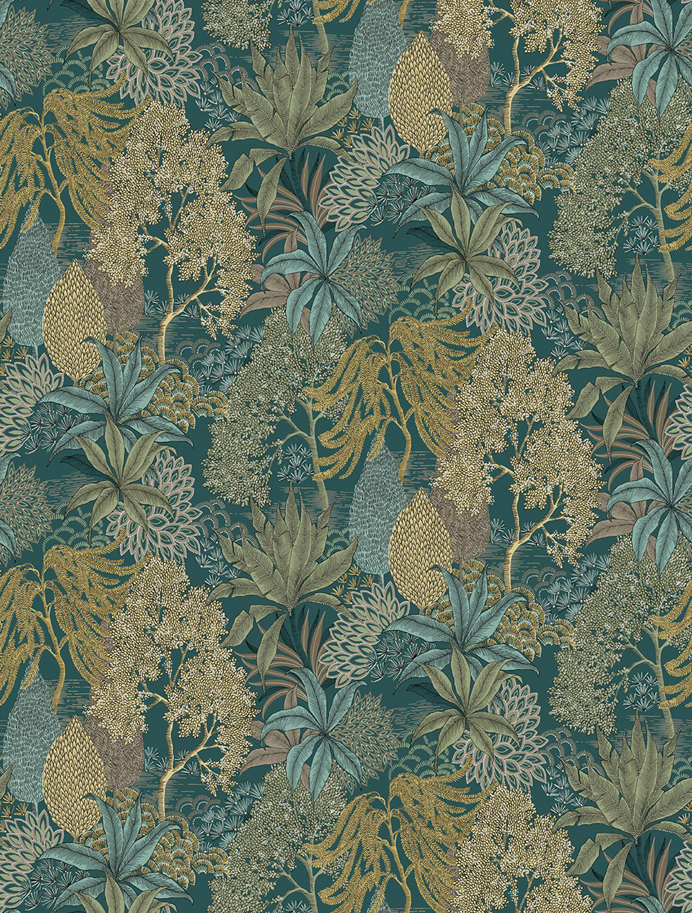 Vlies poszter tapéta, zöld, levelek, FW4003-1, Feature Walls, Decoprint