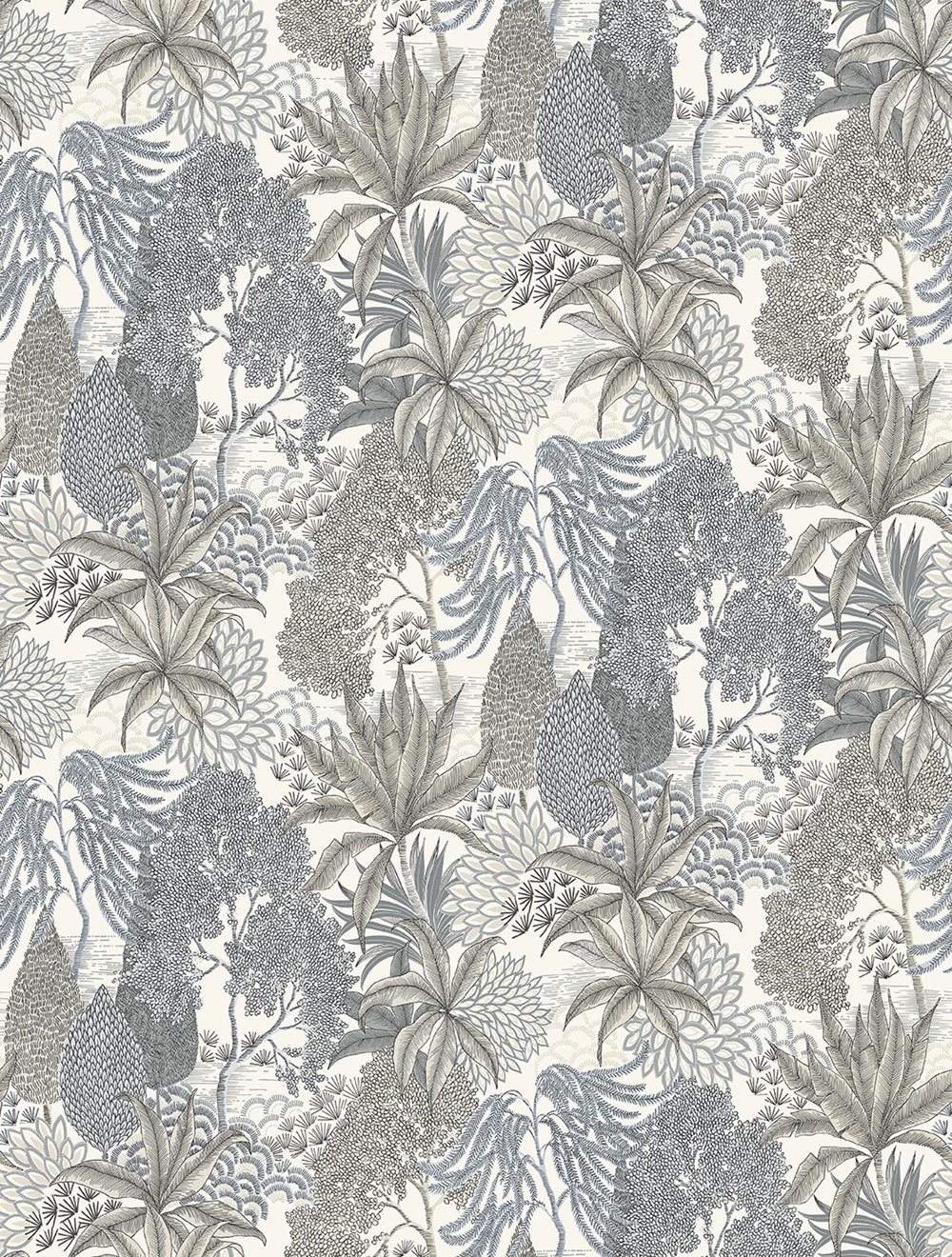 Vlies poszter tapéta, szürke, levelek, FW4003-2, Feature Walls, Decoprint