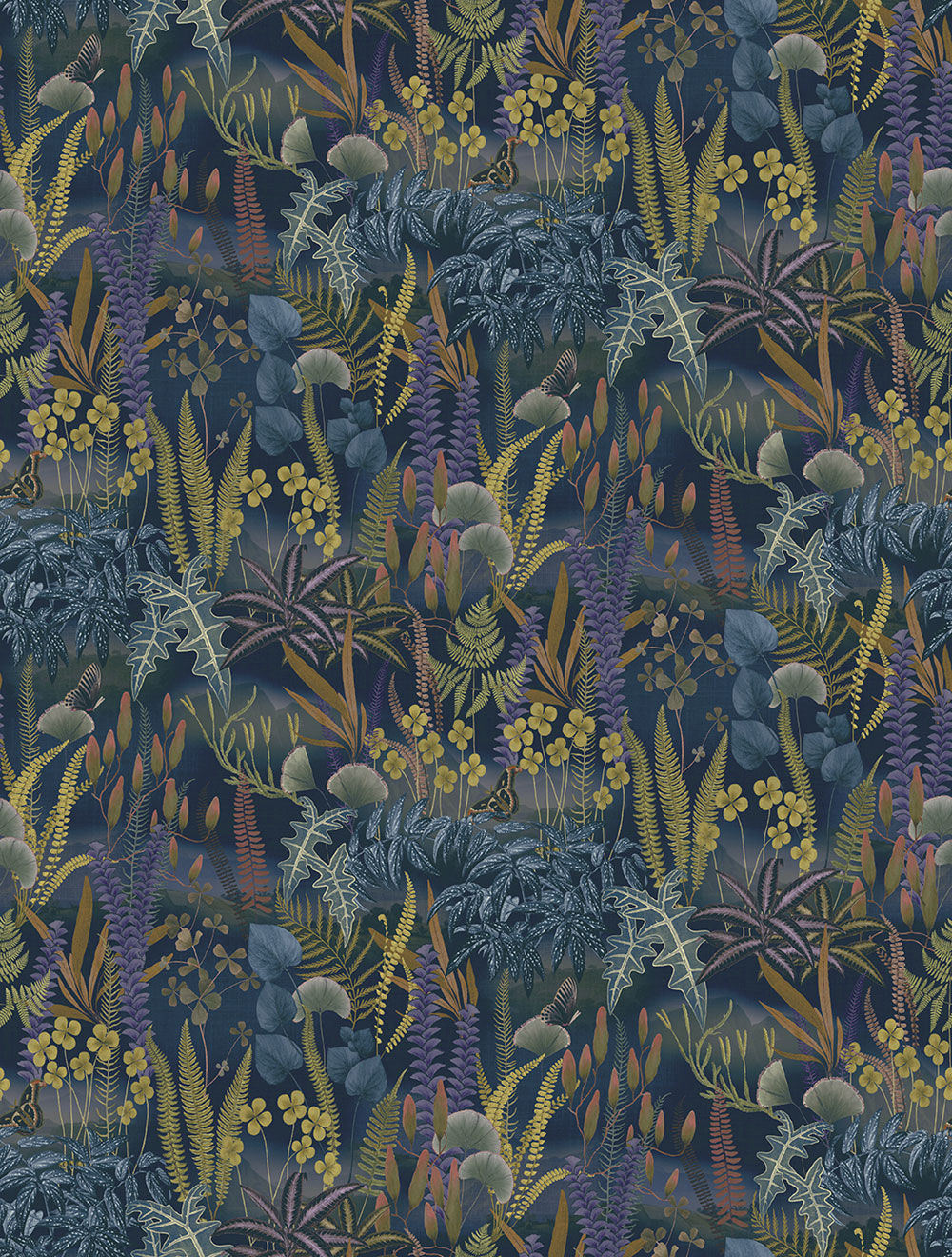 Vlies poszter tapéta, kék, levelek, FW4005-4, Feature Walls, Decoprint