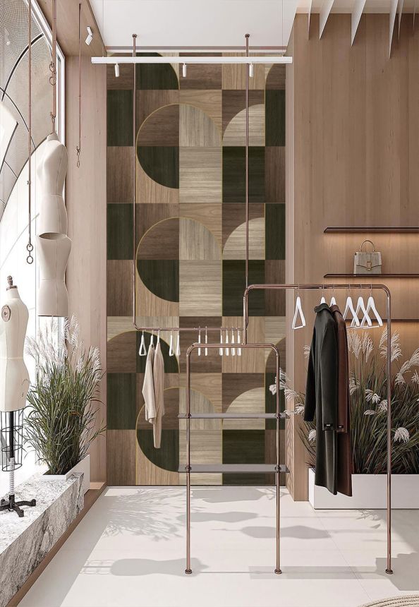 Grafikus vlies poszter tapéta, barna, FW4012-1, Feature Walls, Decoprint