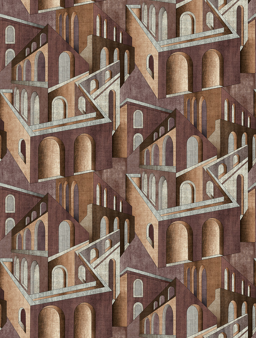 Grafikus vlies poszter tapéta, bordó, FW4013-9, Feature Walls, Decoprint
