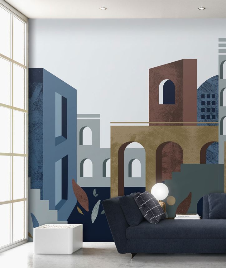 Grafikus vlies poszter tapéta, kék, FW4014-5, Feature Walls, Decoprint