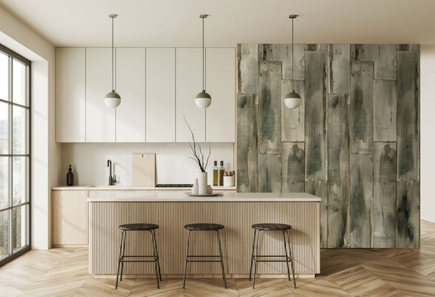 Vlies poszter tapéta, zöld-barna, fa, FW4051-4, Feature Walls, Decoprint
