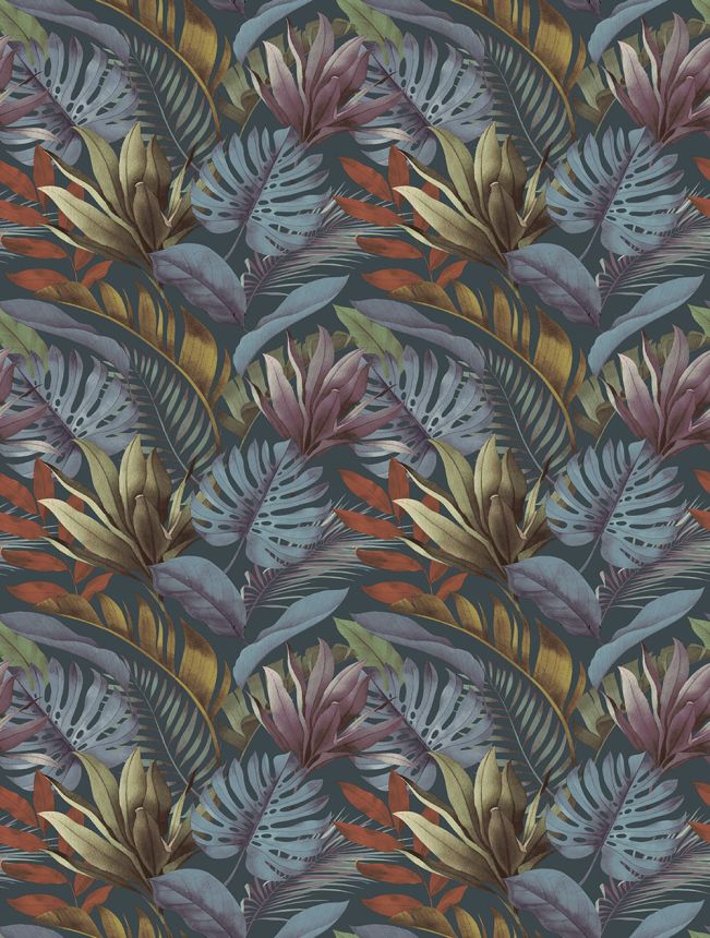 Vlies poszter tapéta, kék-barna, levelek, FW4059-5, Feature Walls, Decoprint