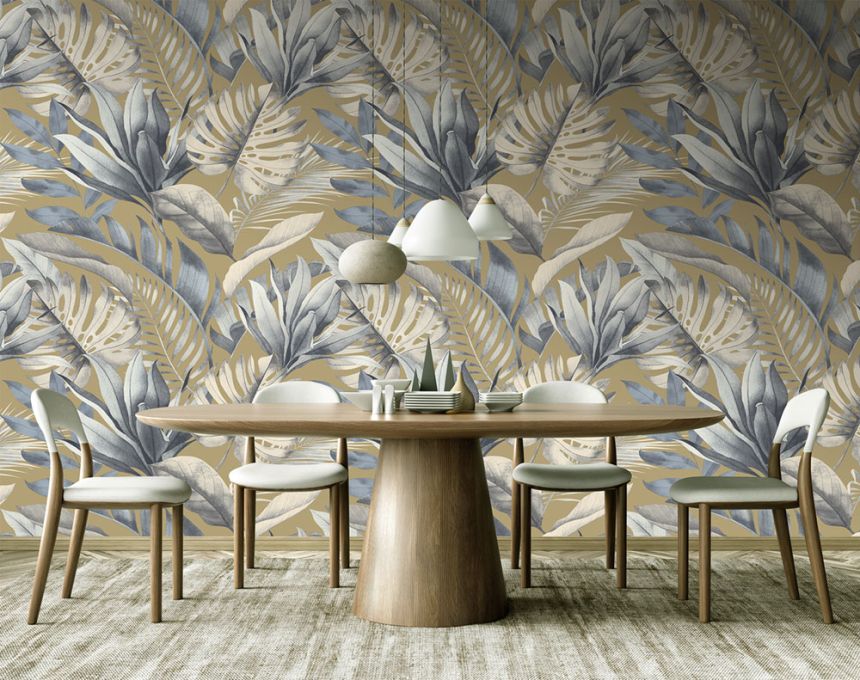 Vlies poszter tapéta, bézs, levelek, FW4059-6, Feature Walls, Decoprint