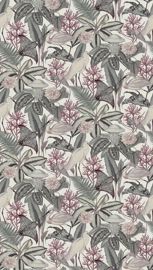 Vlies poszter tapéta, zöld, madarak, levelek, FW4061-5, Feature Walls, Decoprint