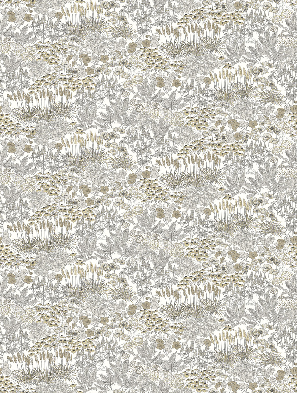 Vlies poszter tapéta, szürke-bézs, virágok, FW4062-1, Feature Walls, Decoprint