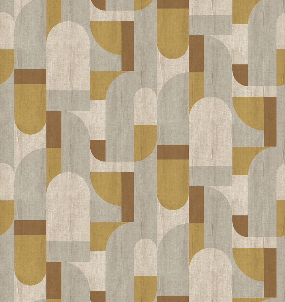 Geometrikus vlies poszter tapéta, bézs, FW4064-3, Feature Walls, Decoprint