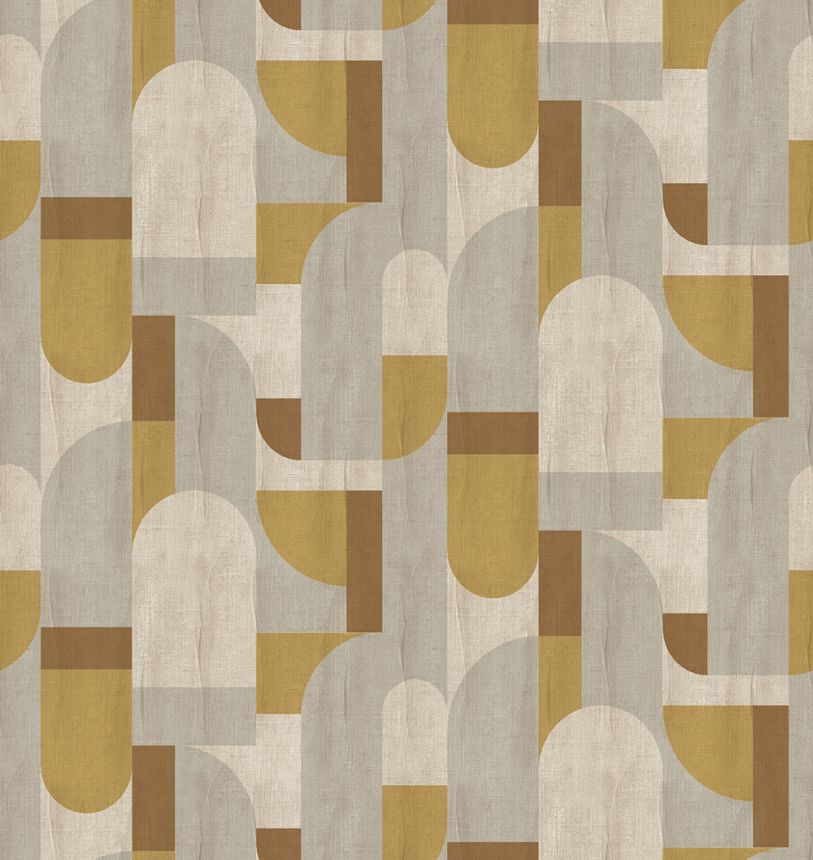 Geometrikus vlies poszter tapéta, bézs, FW4064-3, Feature Walls, Decoprint