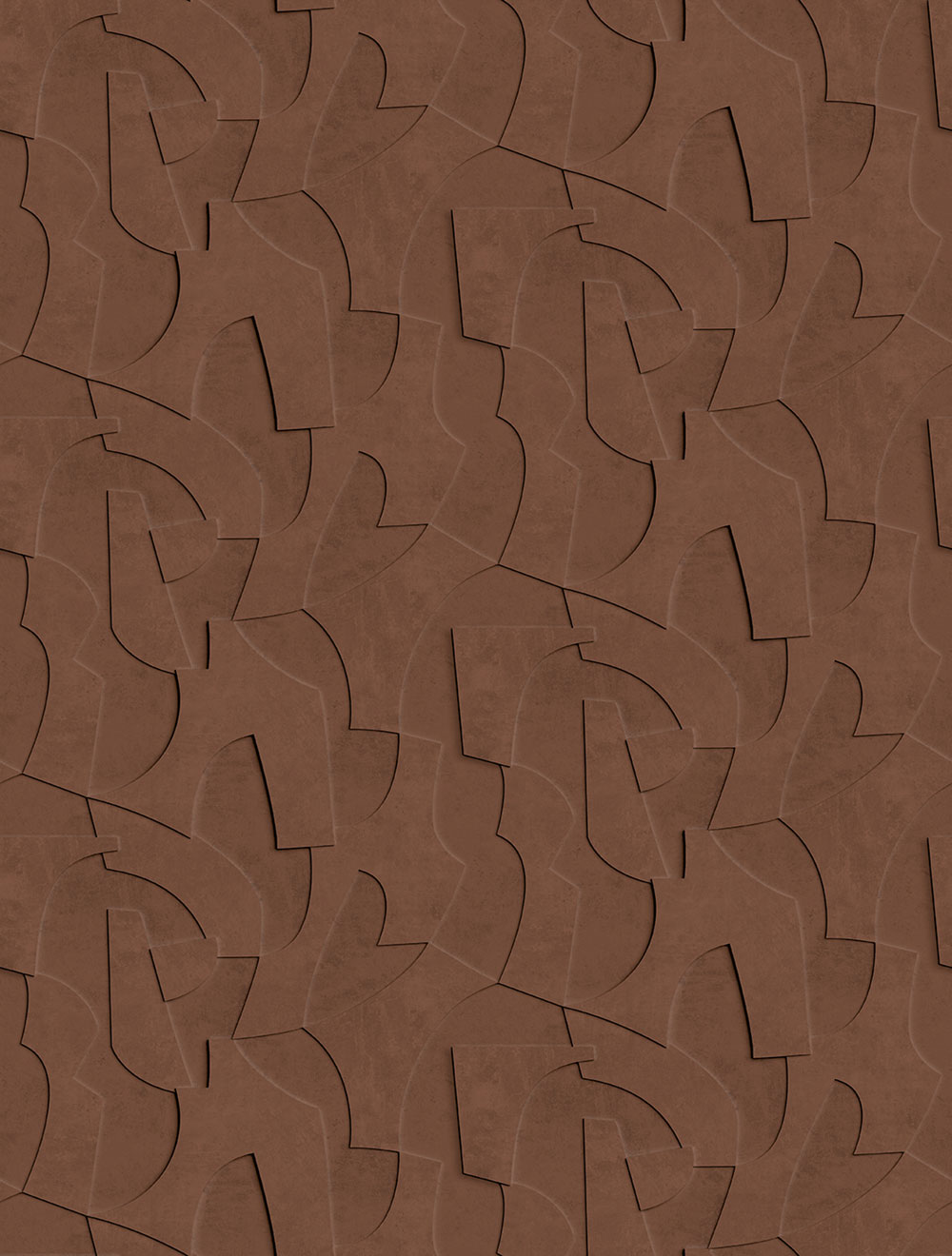 Geometrikus vlies poszter tapéta, 3D, barna, FW4042-4, Feature Walls, Decoprint