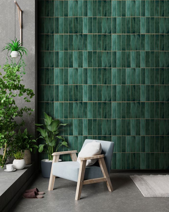 Vlies poszter tapéta, csempe, zöld, FW4045-1, Feature Walls, Decoprint
