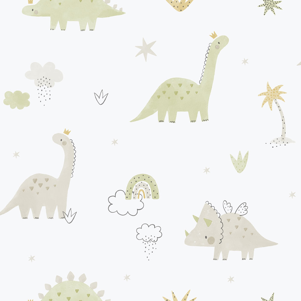 Gyerek vlies tapéta, zöld, dinoszauruszok, 283-3, Enzo,  ICH Wallcoverings