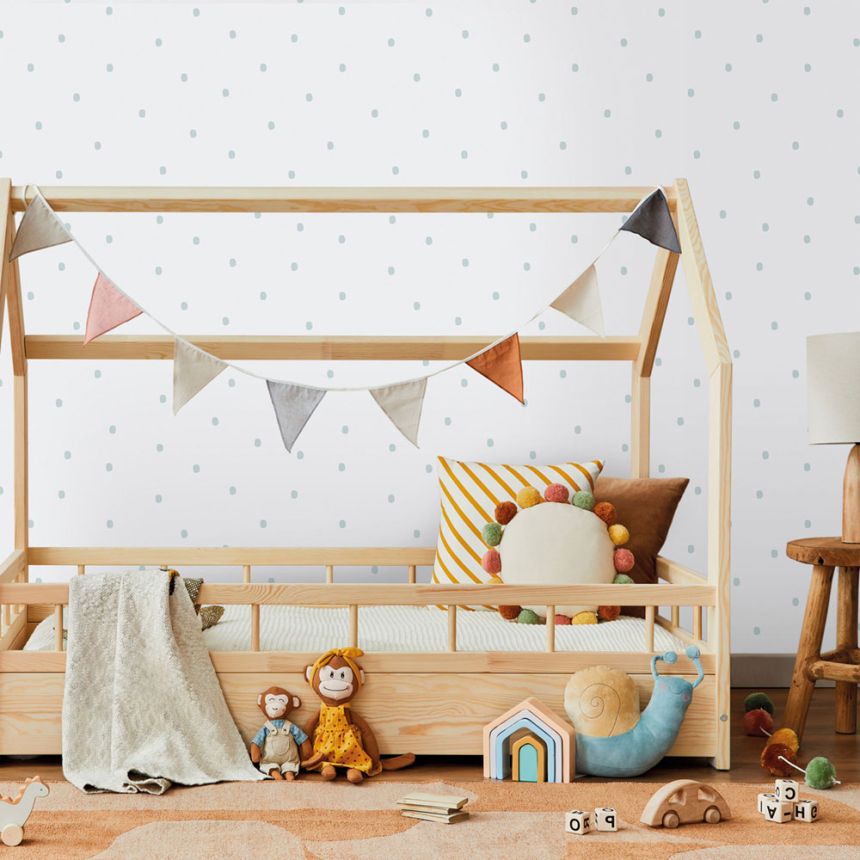 Vlies tapéta, kék, pöttyös, 291-2, Enzo,  ICH Wallcoverings