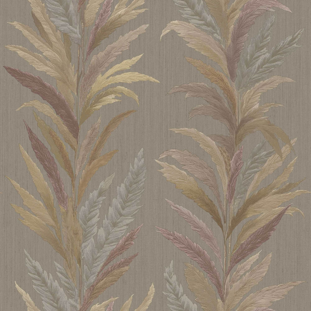 Tapéta, szürke-barna, levelek, 35908, Ornamenta, Parato by Cristiana Masi