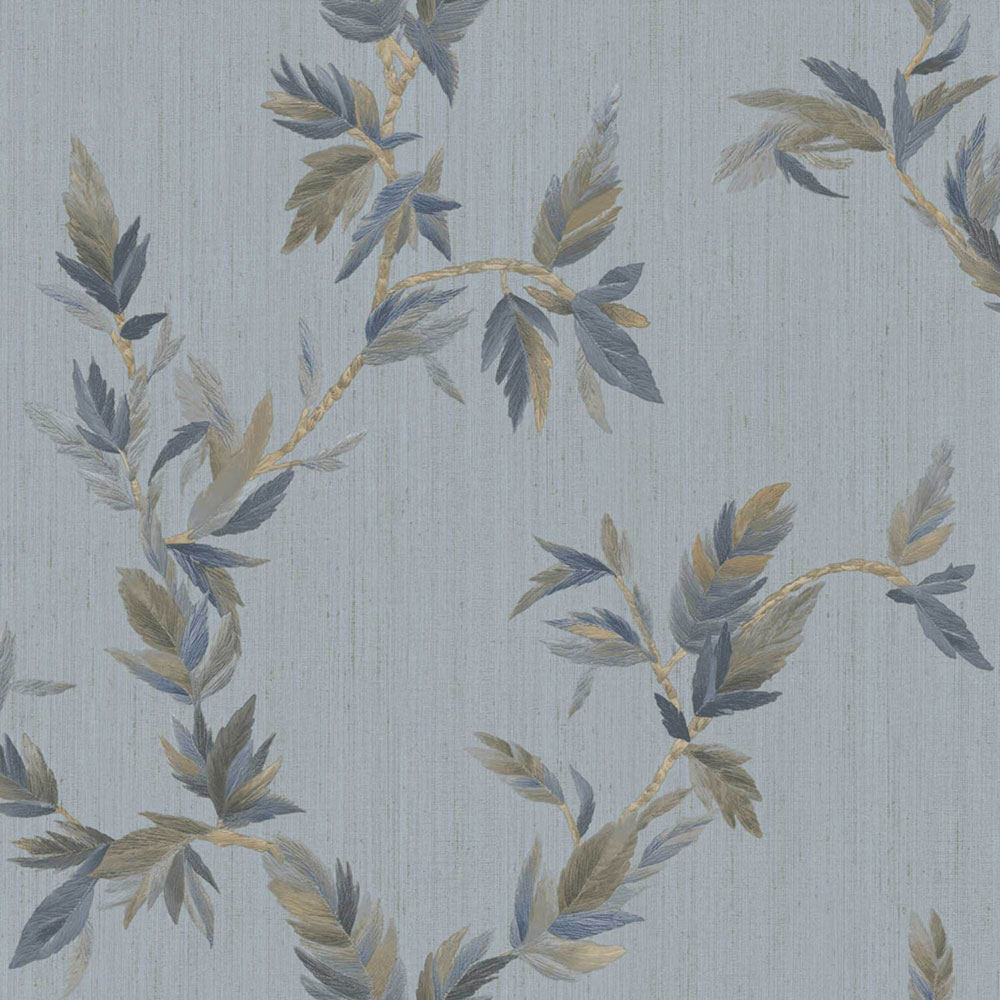 Tapéta, kék, levelek, 35916, Ornamenta, Parato by Cristiana Masi