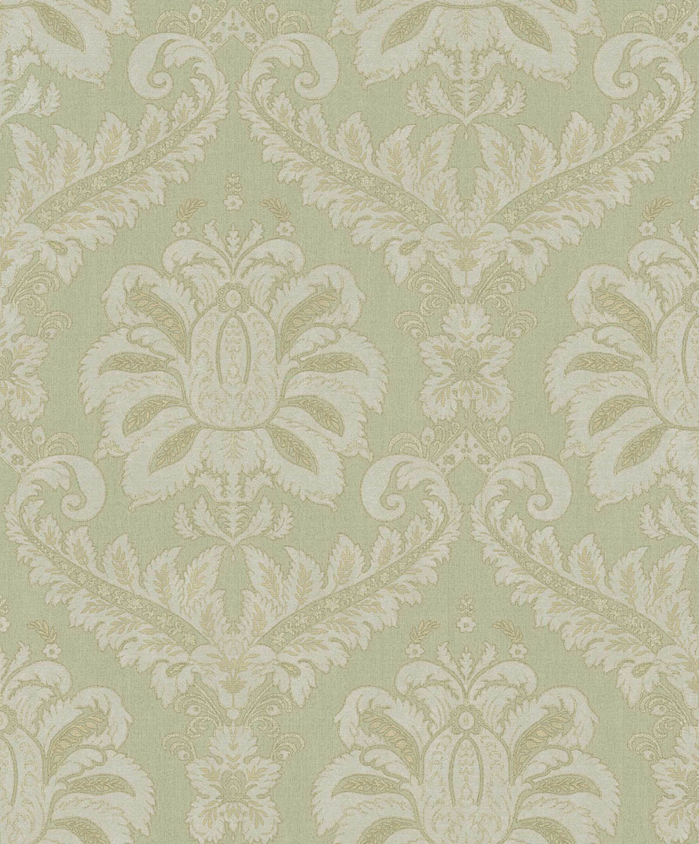 Tapéta, zöld, barokk, 35935, Ornamenta, Parato by Cristiana Masi