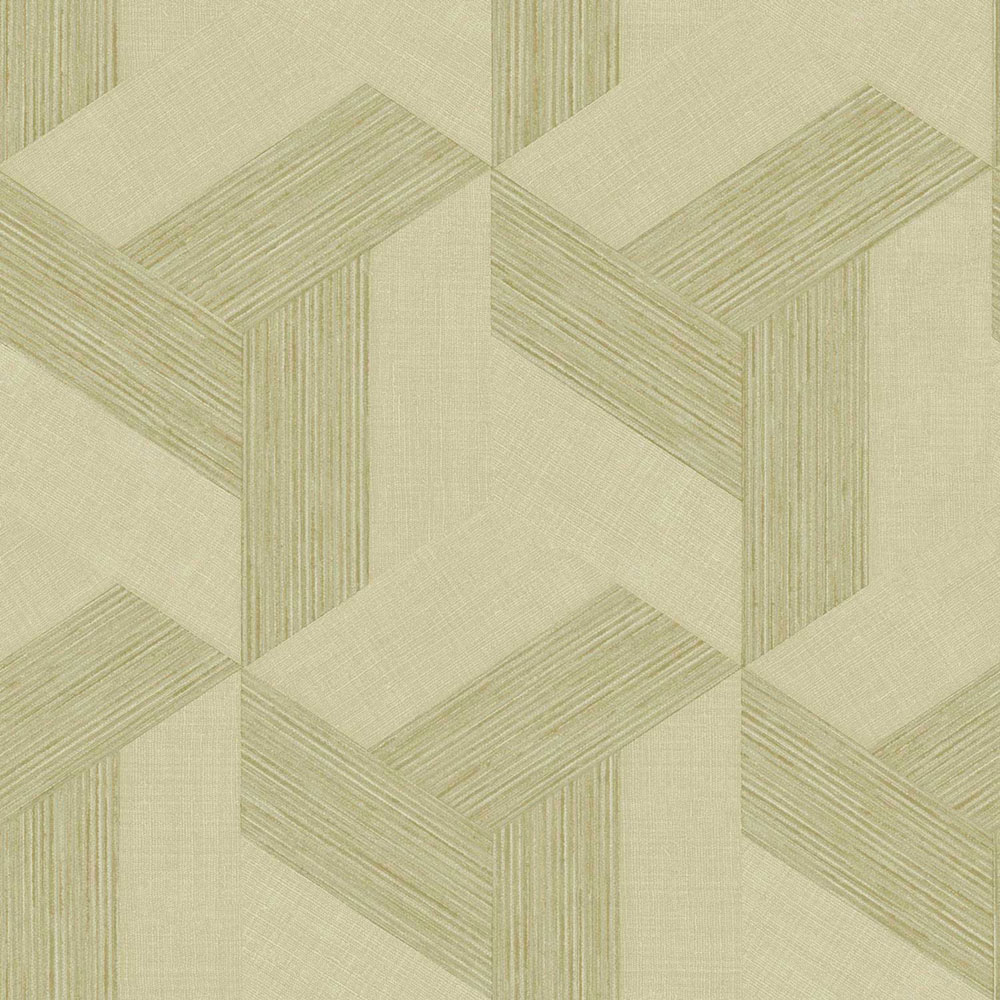 Vlies tapéta, geometrikus, bézs-zöld, 27505, Sintesi, Cristiana Masi by Parato