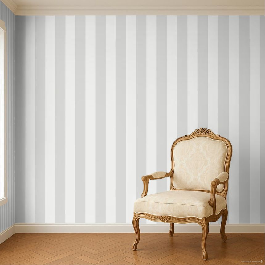 Tapéta, szürke-krém, csíkos, 35961, Ornamenta, Parato by Cristiana Masi