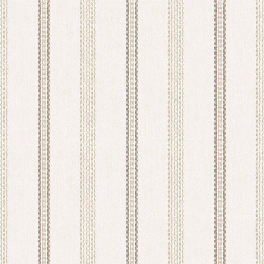 Tapéta, szürke-bézs, szövet hatás, csíkos, 38426, Top Stripes, Parato by Cristiana Masi