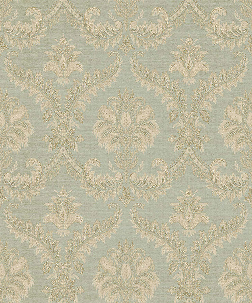 Vlies tapéta, zöld-bézs, barokk minta, 23605, The Best Classic & Elegant, Cristiana Masi by Parato
