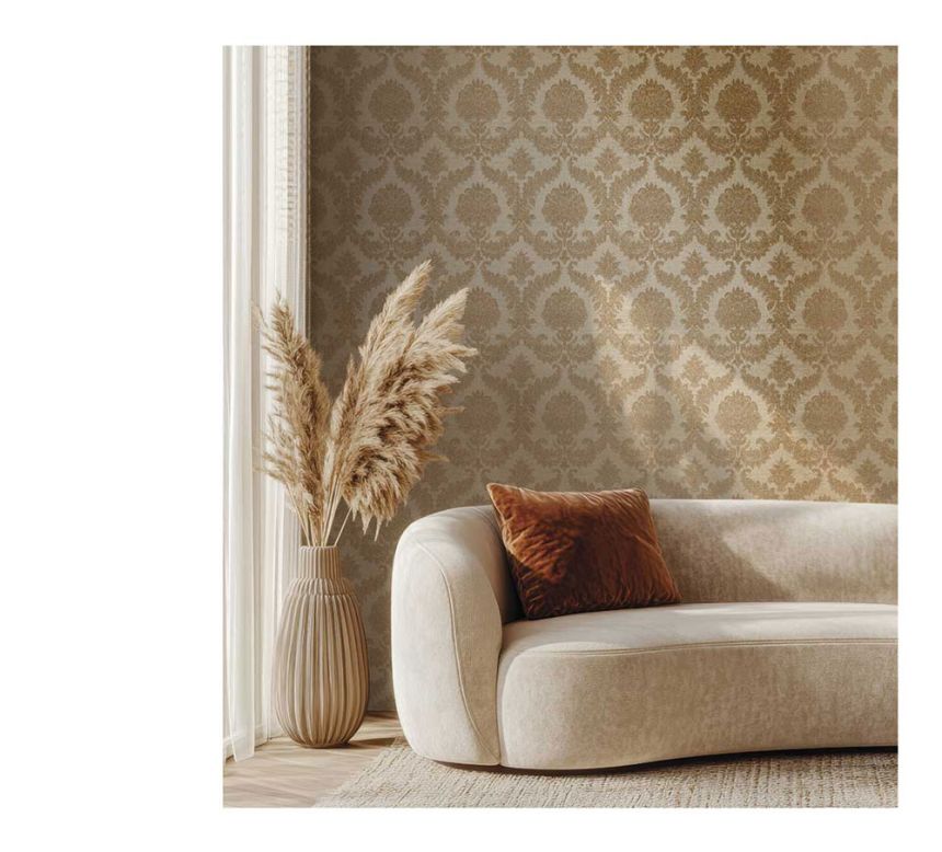 Vlies tapéta, arany-bézs, barokk minta, 25723, The Best Classic & Elegant, Cristiana Masi by Parato