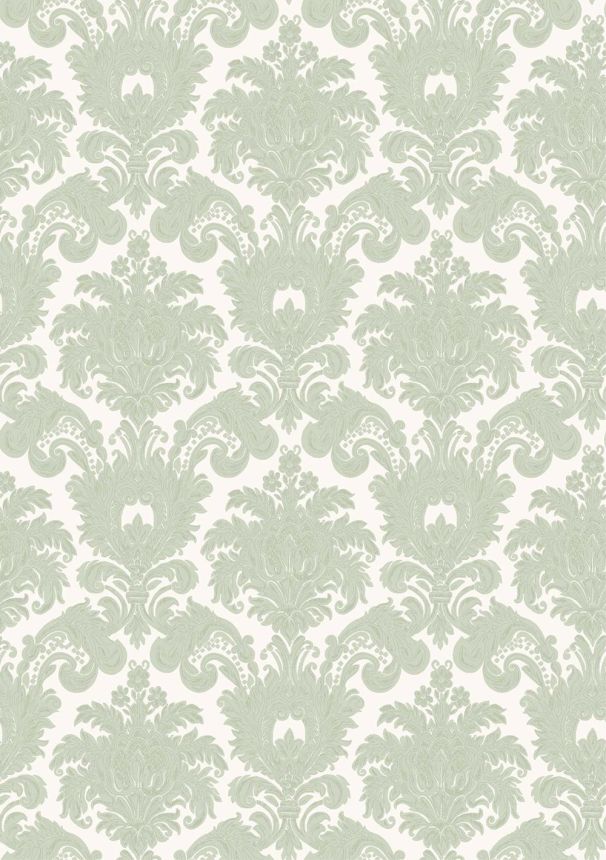 Vlies tapéta, zöld, barokk minta, 23615, The Best Classic & Elegant, Cristiana Masi by Parato