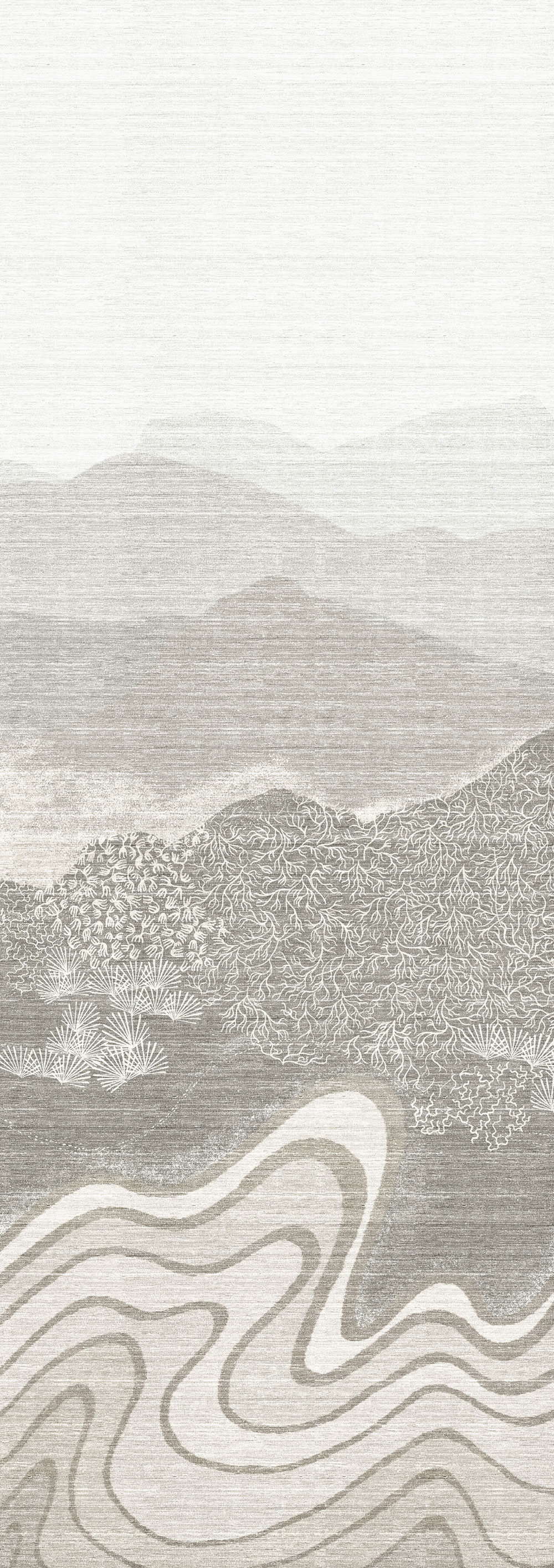 Posztertapéta, szürke, hegyi táj, DGZON2011-260, Amazone, Masureel