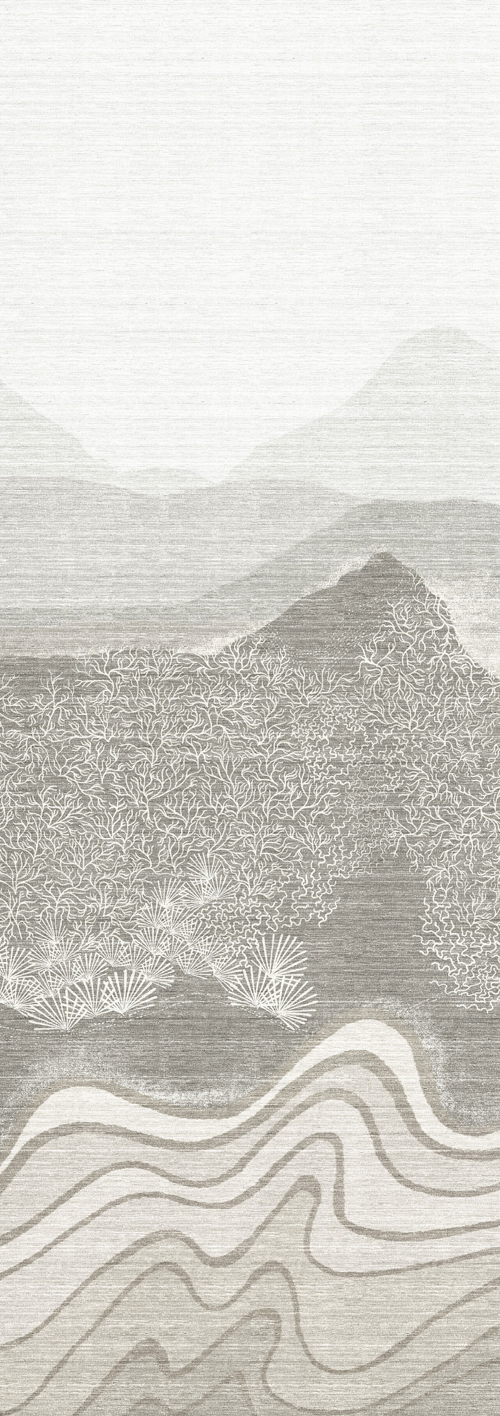 Posztertapéta, szürke, hegyi táj, DGZON2012-300, Amazone, Masureel