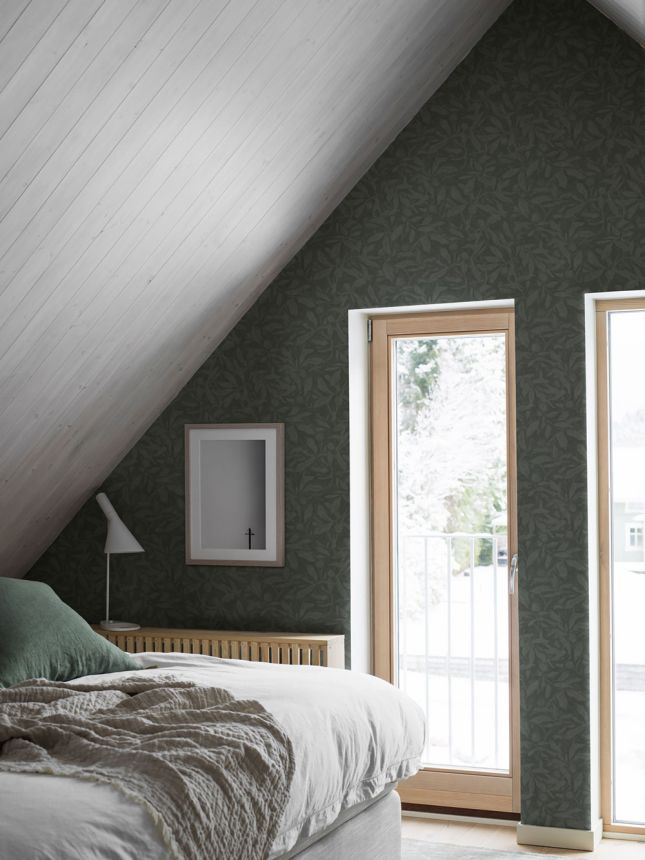 Tapéta, zöld, levelek, 4193, Alla Tiders Hus, Borastapeter