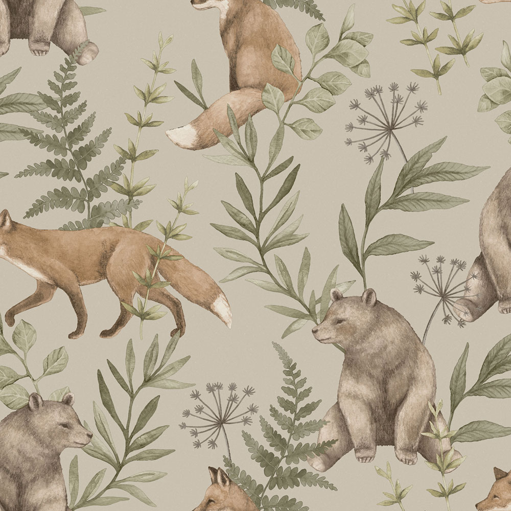 Tapéta falra, szürke-bézs, állatok, 6921, Newbie Wallpaper, Boråstapeter