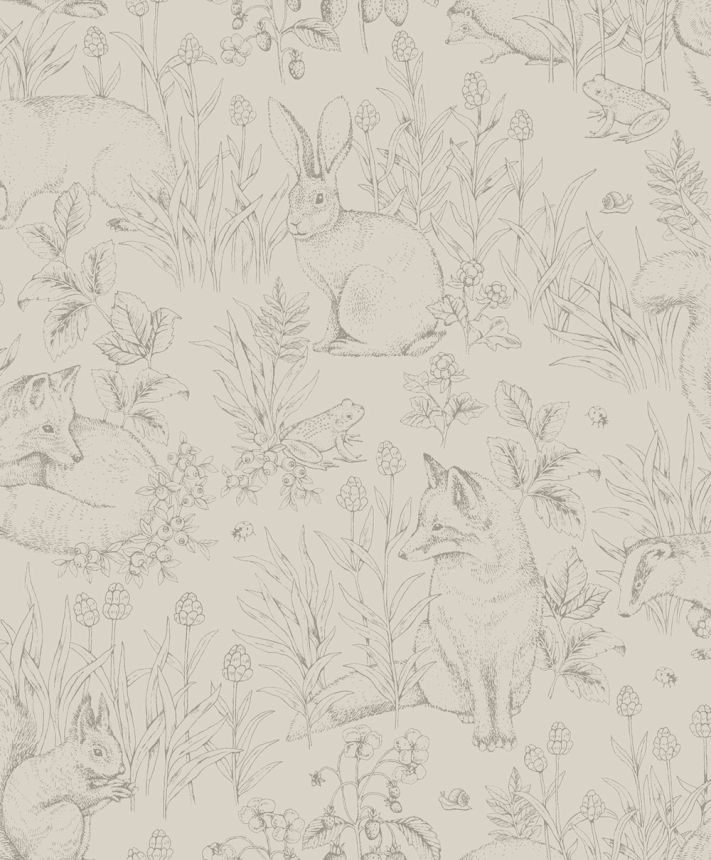 Tapéta falra, szürke-bézs, állatok, 6922, Newbie Wallpaper, Boråstapeter