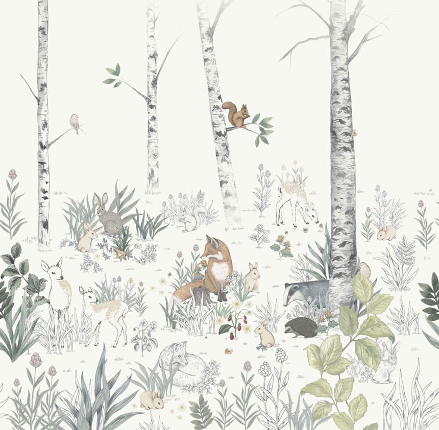 Fotótapéta falra, erdei állatok, 7481, Newbie Wallpaper, Boråstapeter