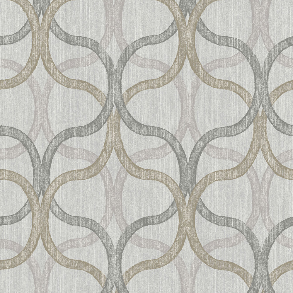 Geometrikus tapéta, szürke-bézs, 128009, Refine, Graham Brown Boutique