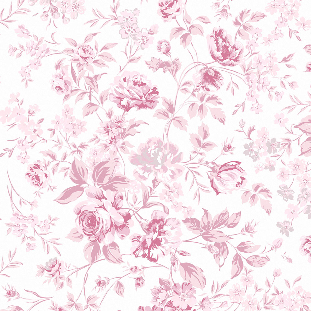 Tapéta, rózsaszín, virágok, 125110, Shabby Chic by Rachel Ashwell