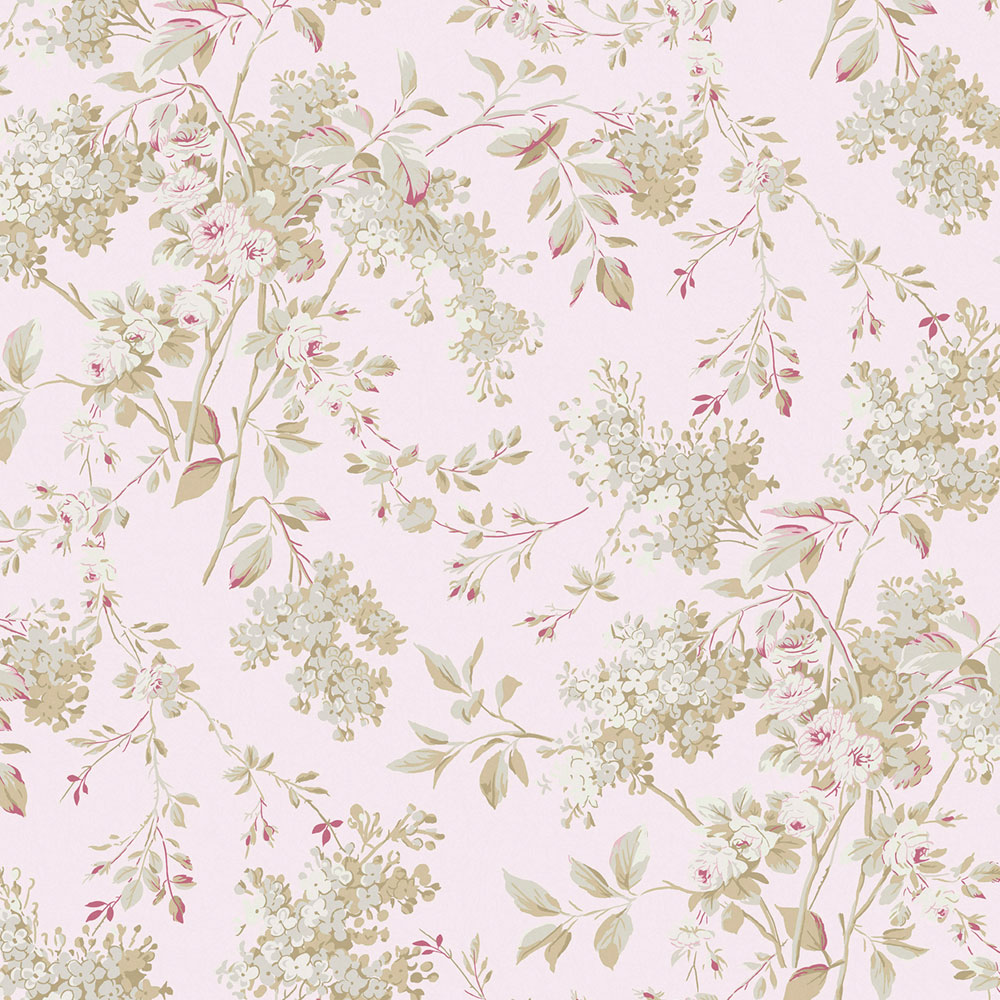 Tapéta, rózsaszín, virágok, 125124, Shabby Chic by Rachel Ashwell