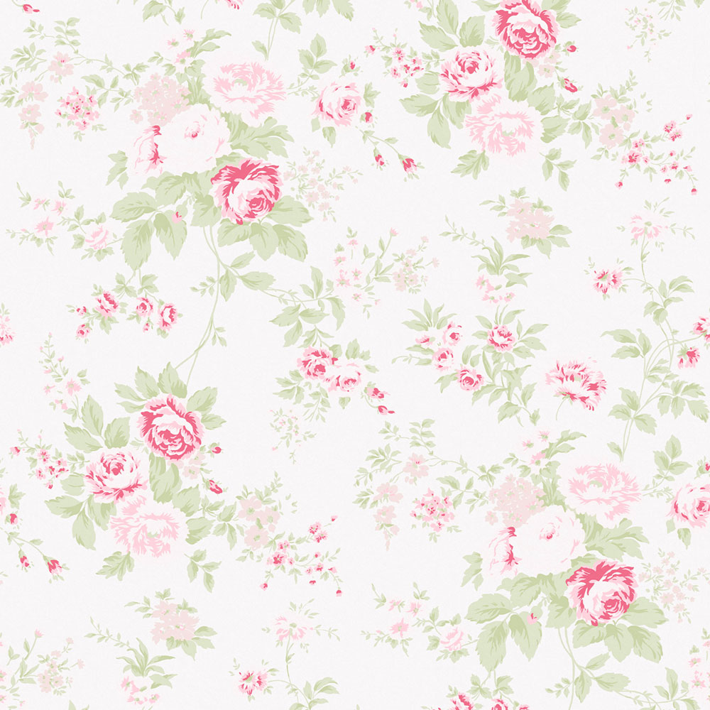 Tapéta, krém, virágok, 125132, Shabby Chic by Rachel Ashwell